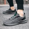 2024 new men's sports shoes flying woven leisure running shoes