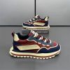 High appearance level fashion elastic shock absorbency dirt resistant men's daddy shoes color contrast fashion men's casual shoes
