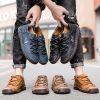 Explosive fashion trend men's handsewn casual leather shoes men's fashion shoes 38-48 leather size