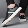 New men's trendy and fashionable casual white sneakers with soft soles, anti-slip and wear-resistant casual sneakers