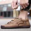 Explosive fashion trend men's handsewn casual leather shoes men's fashion shoes 38-48 leather size