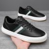 New men's trendy and fashionable casual white sneakers with soft soles, anti-slip and wear-resistant casual sneakers