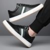 New men's trendy and fashionable casual white sneakers with soft soles, anti-slip and wear-resistant casual sneakers
