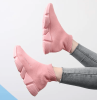 New high top breathable foot pedal men's and women's same couple shoes high bounce flying woven casual shoes