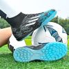 New high top Mandarin duck two-color long spike broken spike football sneakers