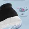 New high top breathable foot pedal men's and women's same couple shoes high bounce flying woven casual shoes