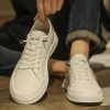 Men's new leather leather light luxury fashion board shoes trend fashion all match small white shoes casual men's shoes