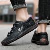 Explosive fashion trend men's handsewn casual leather shoes men's fashion shoes 38-48 leather size