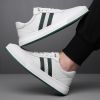 New men's trendy and fashionable casual white sneakers with soft soles, anti-slip and wear-resistant casual sneakers
