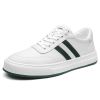 New men's trendy and fashionable casual white sneakers with soft soles, anti-slip and wear-resistant casual sneakers