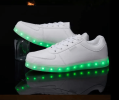 Men's and women's new leisure led luminous shoes seven colored lights low help trend everything casual board shoes