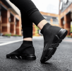 New high top breathable foot pedal men's and women's same couple shoes high bounce flying woven casual shoes