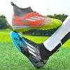 New high top Mandarin duck two-color long spike broken spike football sneakers