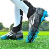 New high top Mandarin duck two-color long spike broken spike football sneakers