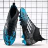 New high top Mandarin duck two-color long spike broken spike football sneakers