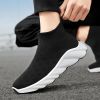 New trend fashion large size flying knit high top casual shoes fashionable men's shoes