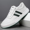 New men's trendy and fashionable casual white sneakers with soft soles, anti-slip and wear-resistant casual sneakers