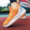 Summer men's basketball shoes net surface breathable student training shoes soft soled men's and women's sports shoes 36~45