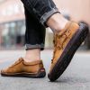 Explosive fashion trend men's handsewn casual leather shoes men's fashion shoes 38-48 leather size