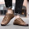 Explosive fashion trend men's handsewn casual leather shoes men's fashion shoes 38-48 leather size