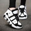 Men and women with the same fashion sneakers couple high top thick sole basketball shoes 36-45