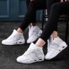 Men and women with the same fashion sneakers couple high top thick sole basketball shoes 36-45
