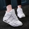 Men and women with the same fashion sneakers couple high top thick sole basketball shoes 36-45