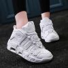 Men and women with the same fashion sneakers couple high top thick sole basketball shoes 36-45