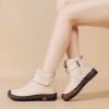 Winter new large size women high top soft sole comfortable casual cotton shoes warm cotton boots 36-44