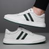 New men's trendy and fashionable casual white sneakers with soft soles, anti-slip and wear-resistant casual sneakers