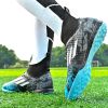 New high top Mandarin duck two-color long spike broken spike football sneakers