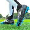 New high top Mandarin duck two-color long spike broken spike football sneakers