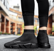 New high top breathable foot pedal men's and women's same couple shoes high bounce flying woven casual shoes