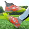 New high top Mandarin duck two-color long spike broken spike football sneakers