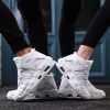 Men and women with the same fashion sneakers couple high top thick sole basketball shoes 36-45