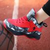 New students comfortable breathable trend basketball shoes high top fashion children sports shoes 31-40