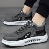 Autumn and winter men's new trend fashion plush casual shoes comfortable warm men's sports shoes