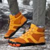 New men's and women's five-finger outdoor cotton shoes high top winter snow boots plush warm men's cotton shoes 36-47