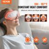 VEVOR Heated Eye Massager Eye Care Device 5 Modes Bluetooth Music 180oldable