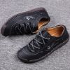 Explosive fashion trend men's handsewn casual leather shoes men's fashion shoes 38-48 leather size