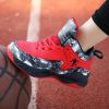 New students comfortable breathable trend basketball shoes high top fashion children sports shoes 31-40